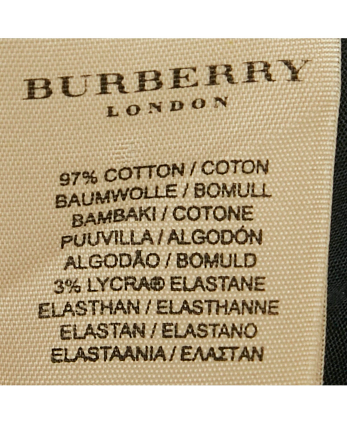 Pre-Owned Burberry Men's Navy Blue Cotton Short Sleeve Shirt