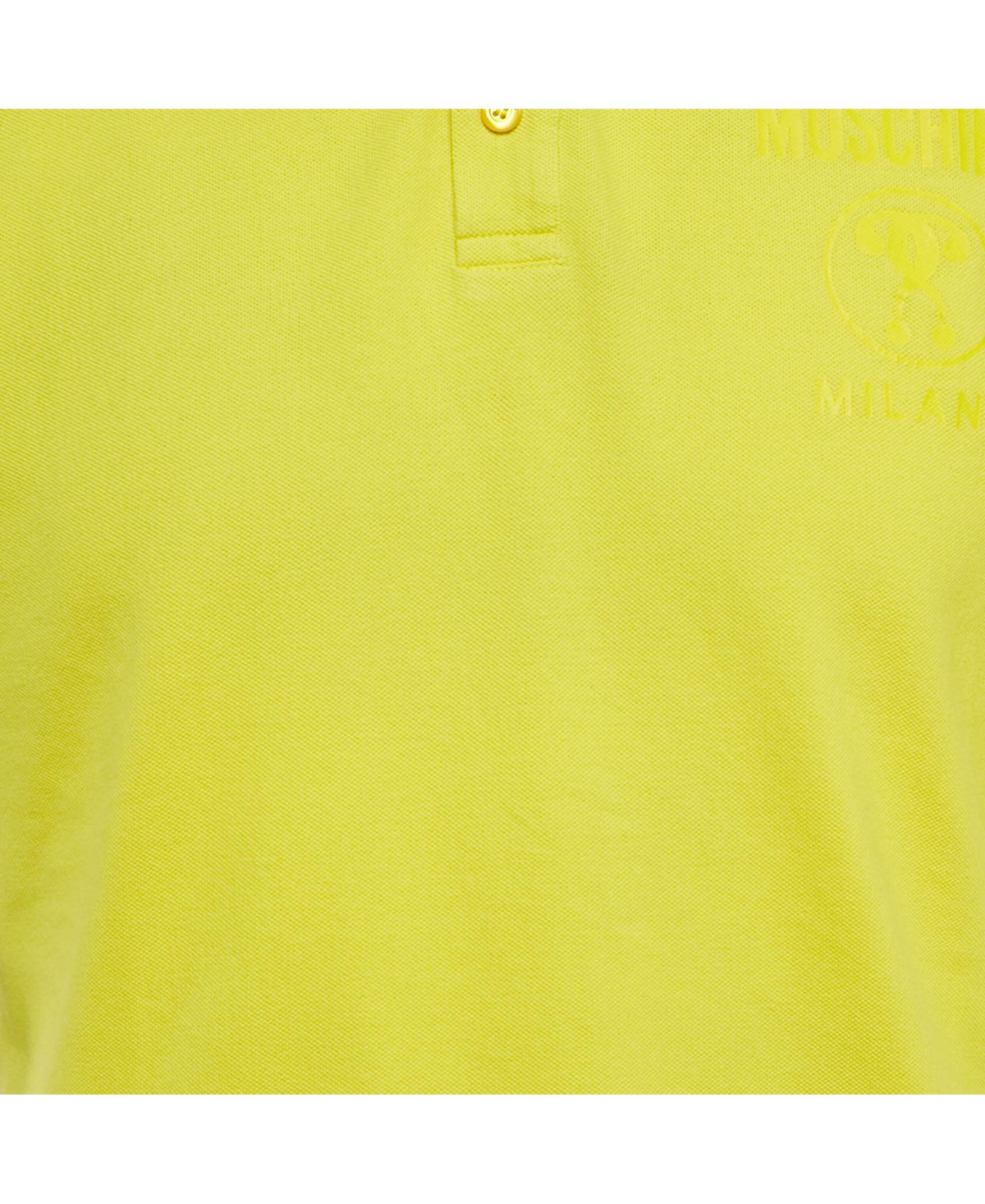 Pre-Owned Moschino Men's Couture Yellow Cotton Pique Polo T-Shirt