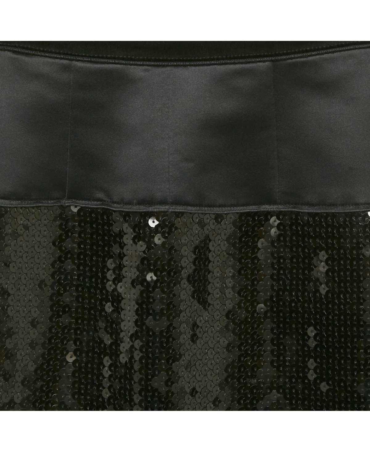 Pre-Owned Dolce & Gabbana Women's Black Sequin & Satin Pencil Skirt