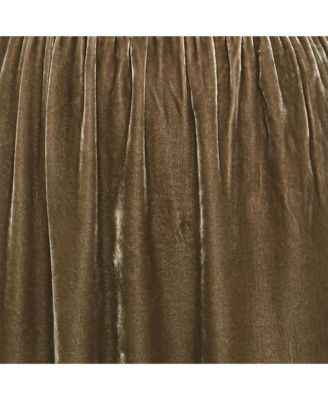 Women's Green Lace Trim Velvet Joslin Midi Skirt