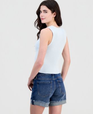 Juniors' Ribbon-Trim Sweater Vest