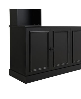 Elegant 4-Piece Entertainment Center with Bookshelf & TV Stand