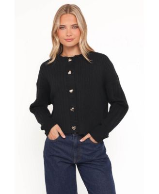 Women's Loulani Heart Button Cardigan