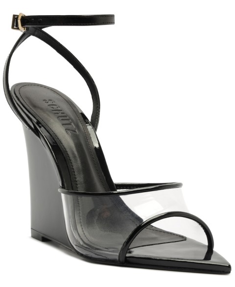 Женские сандалии Schutz Women's Elodie Vinyl Pointed Toe Wedge Sandals