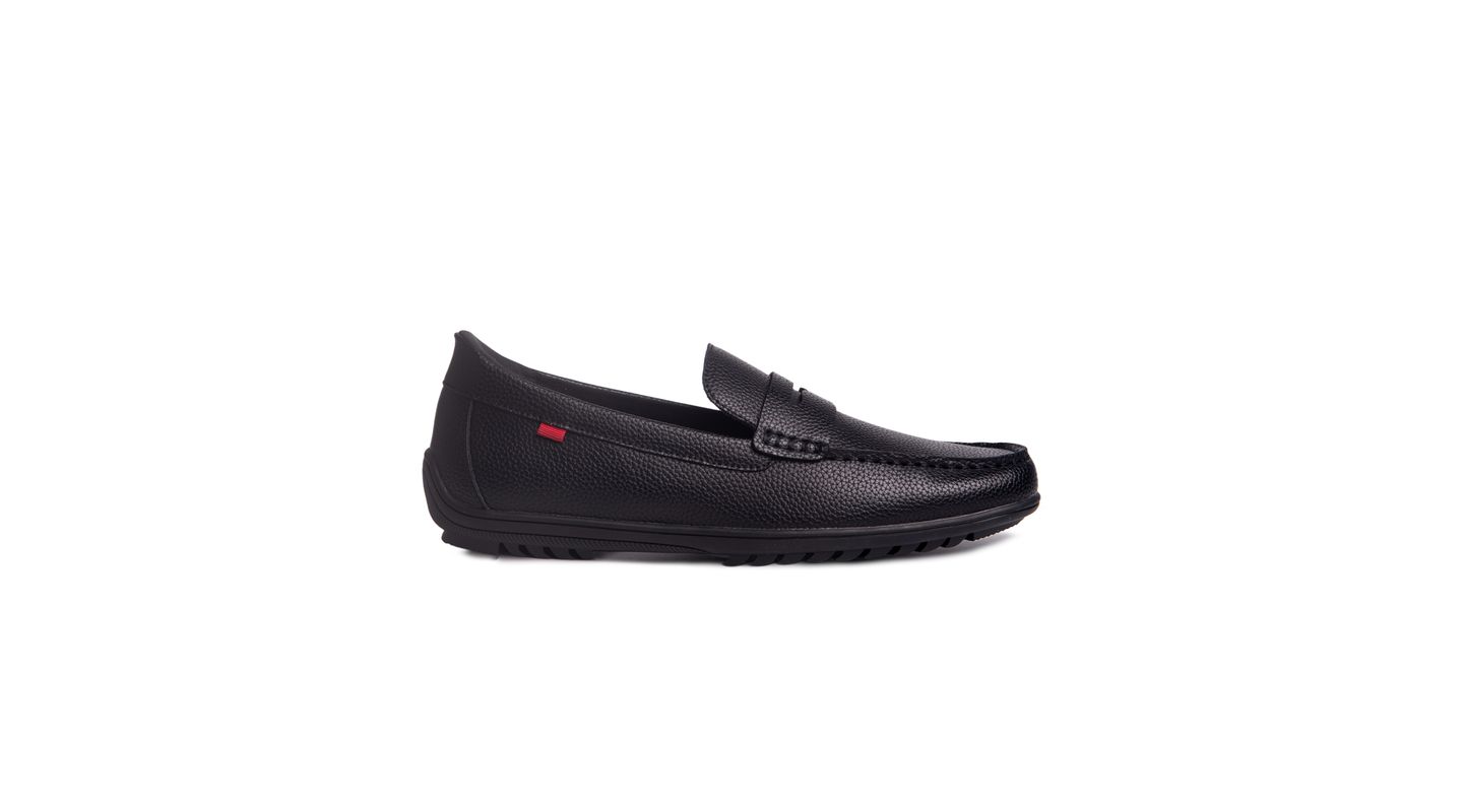 Мужские туфли Marc Joseph New York John Street Hands-Free Slip On Technology Penny, цвет: Чёрный кожаный, вариант 1 — фото 7