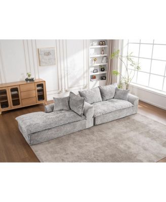 103" Cloud Sectional Couch w/ L-Shape Chaise, Modern Modular Sofa