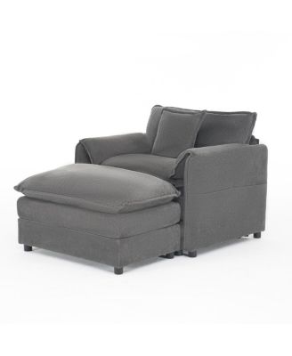 Oversized Recliner Chair with Ottoman, DIY Combination