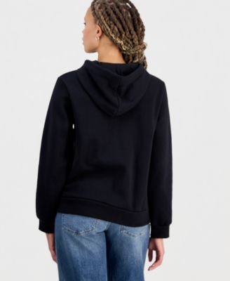 Women's Large Type Graphic Hooded Cotton Sweatshirt