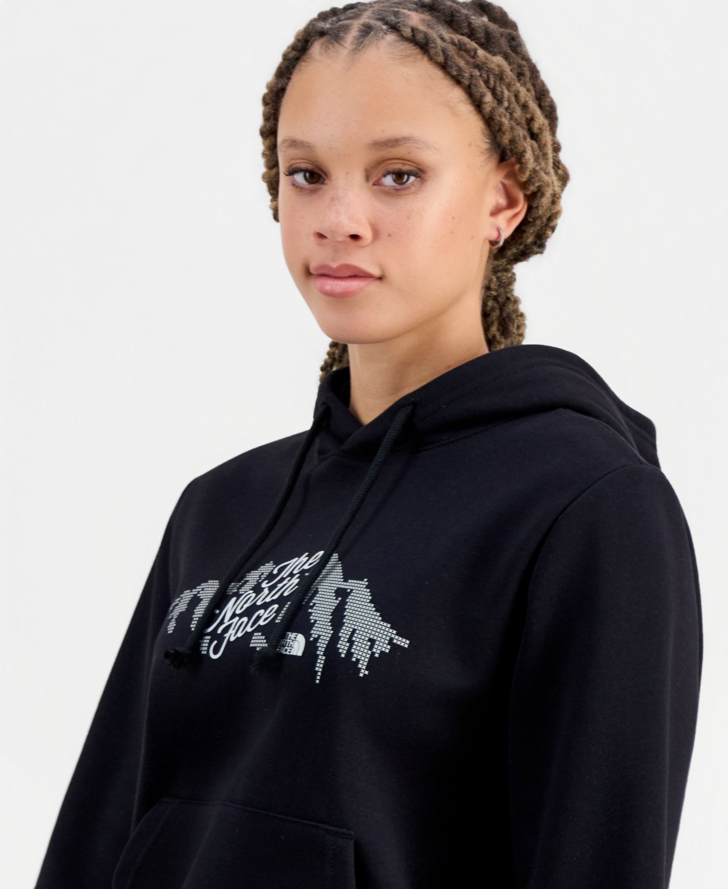 Женское худи The North Face Evolution Sparkle Graphic Cotton Hooded, цвет: Чёрный — фото 3