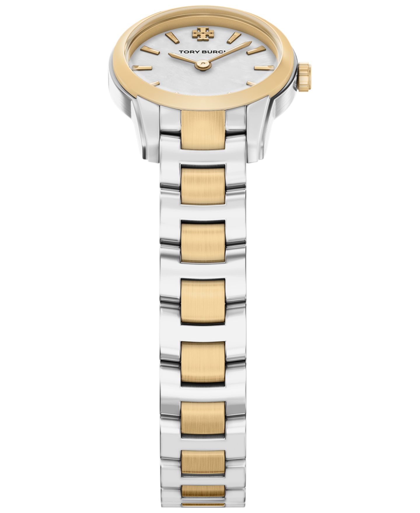 Женские часы Tory Burch The Miller Round Mini Quartz Two-Hand Two-Tone Stainless-Steel Watch, 22mm — фото 5