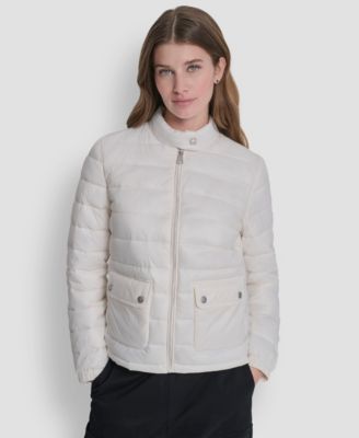 Women's Packable Moto Collar Short Coat