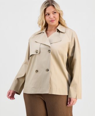 Plus Size Double-Breasted Blazer 