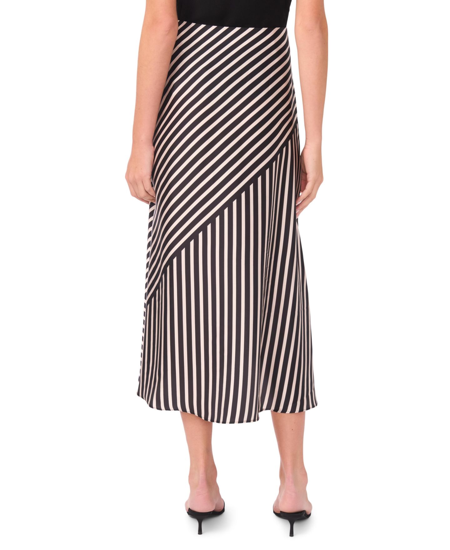 Женская юбка Vince Camuto High-Low Asymmetrical Front Maxi, цвет: Насыщенный чёрный — фото 3