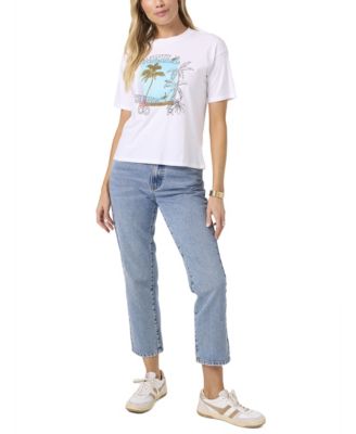 Juniors' Doodles Crew Neck Graphic T-Shirt