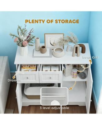 39"×18"×31.5" Cat Litter Box Enclosure with Drawers