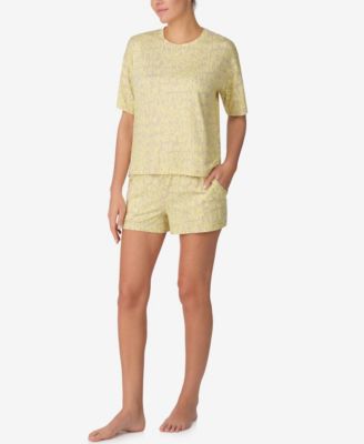 Women's Sleepwear Short-Sleeve Top & Boxers, 2-Piece Set