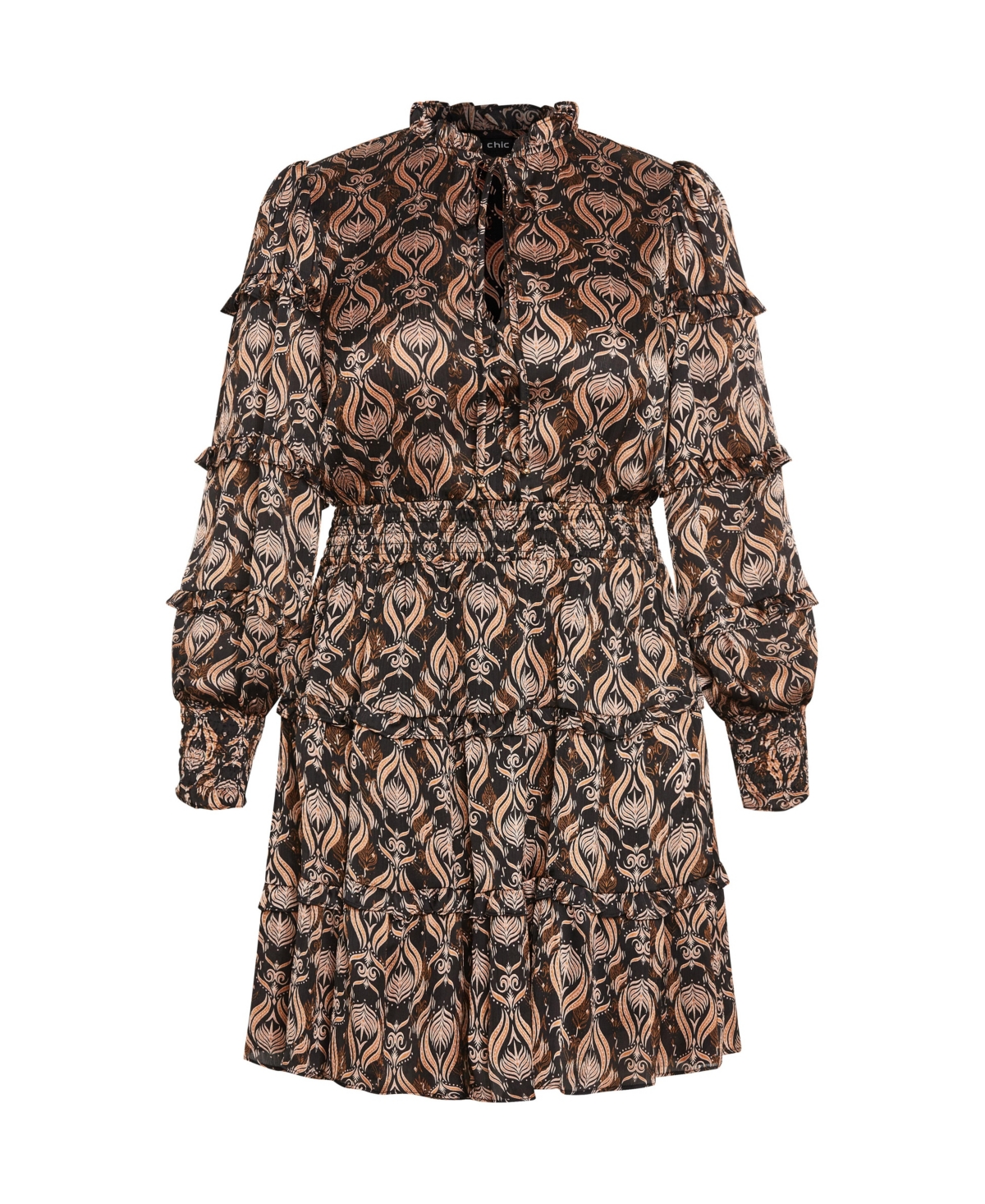 City Chic Women's Ruffle Fan Dress