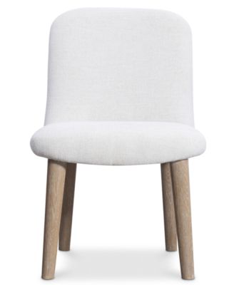 Loggia 6-Pc. Wood Round Table and Upholstered Side Chairs Dining Set