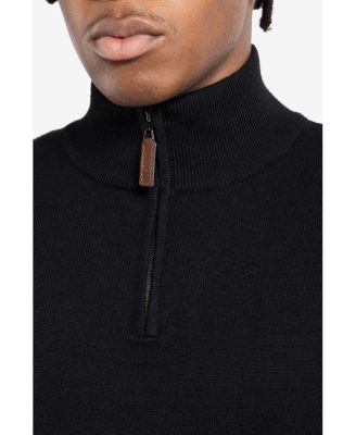 Men's SPRING + MERCER Quarter Zip Mock Neck Sweater