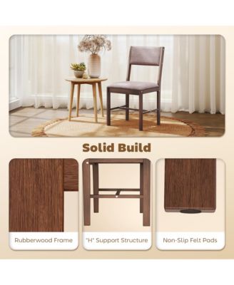 Dining Chairs Set of 4, Linen Upholste Kitchen Chairs,