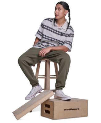 Men's Striped Short-Sleeve Polo Shirt