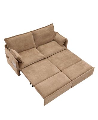 Streamdale  Furniture Versatile 3-in-1 Chenille Sleeper Sofa with Storage & Charging