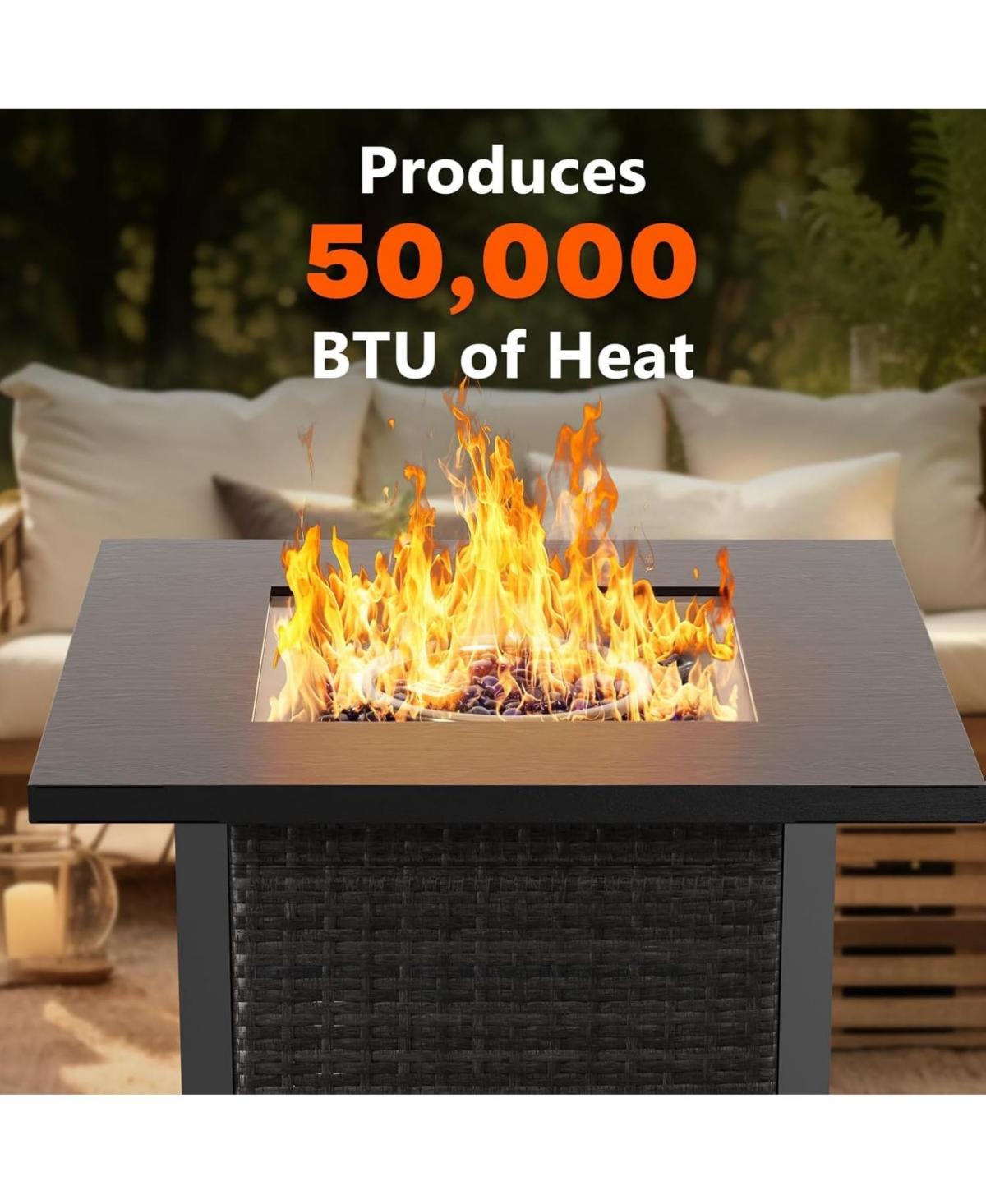 Cowsar Inch Propane Fire Pit, 50