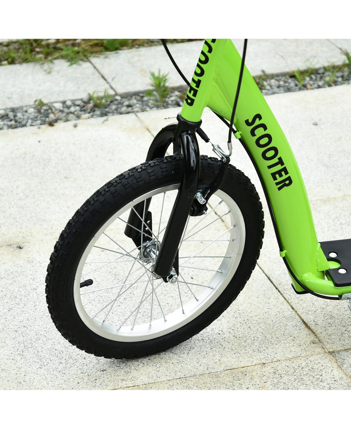 Детская игрушка HONGGE Adjustable Handlebar Dual-Brake Steel Kick Scooter, Ages 5+, цвет: Зелёный — фото 8