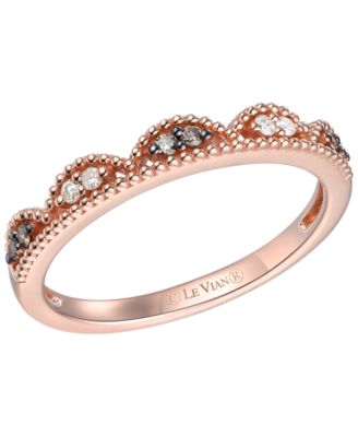 Chocolate Diamond (0.07 ct. t.w.) & Nude Diamond (0.04 ct. t.w.) Ring in 14k Strawberry Gold