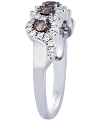 Chocolate Diamond (0.43 ct. t.w.) & Vanilla Diamond (0.31 ct. t.w.) Ring in 14k Vanilla Gold