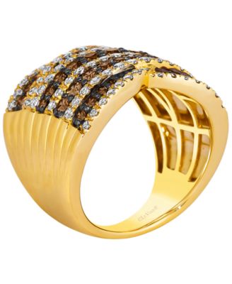 Chocolate Diamond (1.14 ct. t.w.) & Nude Diamond (1.22 ct. t.w.) Ring in 14k Honey Gold