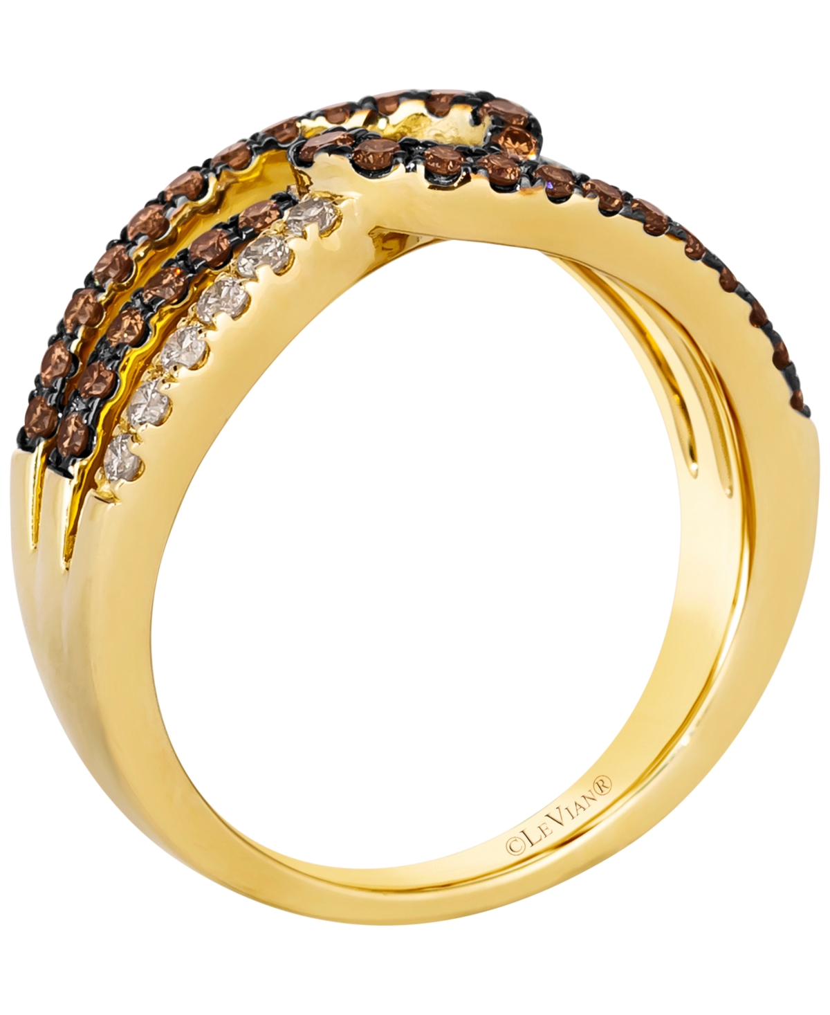 Le Vian Chocolate Diamond (23/50 ct. t.w.) & Nude Diamond (6/25 ct. t.w.) Ring in 14k Honey Gold