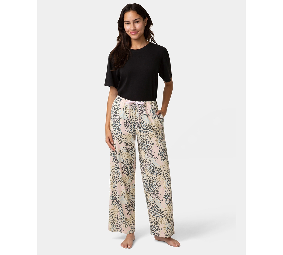 Hue Women's Printed Mid-Rise Pants