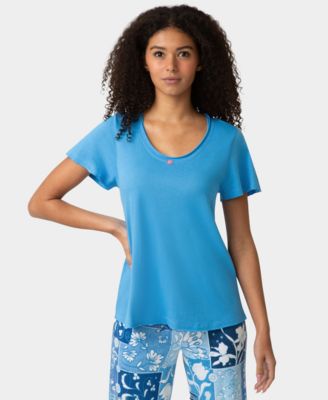 Women's Short-Sleeve Rosette Sleep T-Shirt