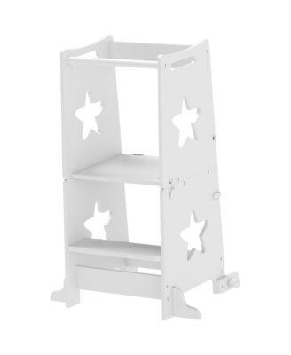 Kids Kitchen Helper Stool with Convertible Table and Chair for Ages Three to Six