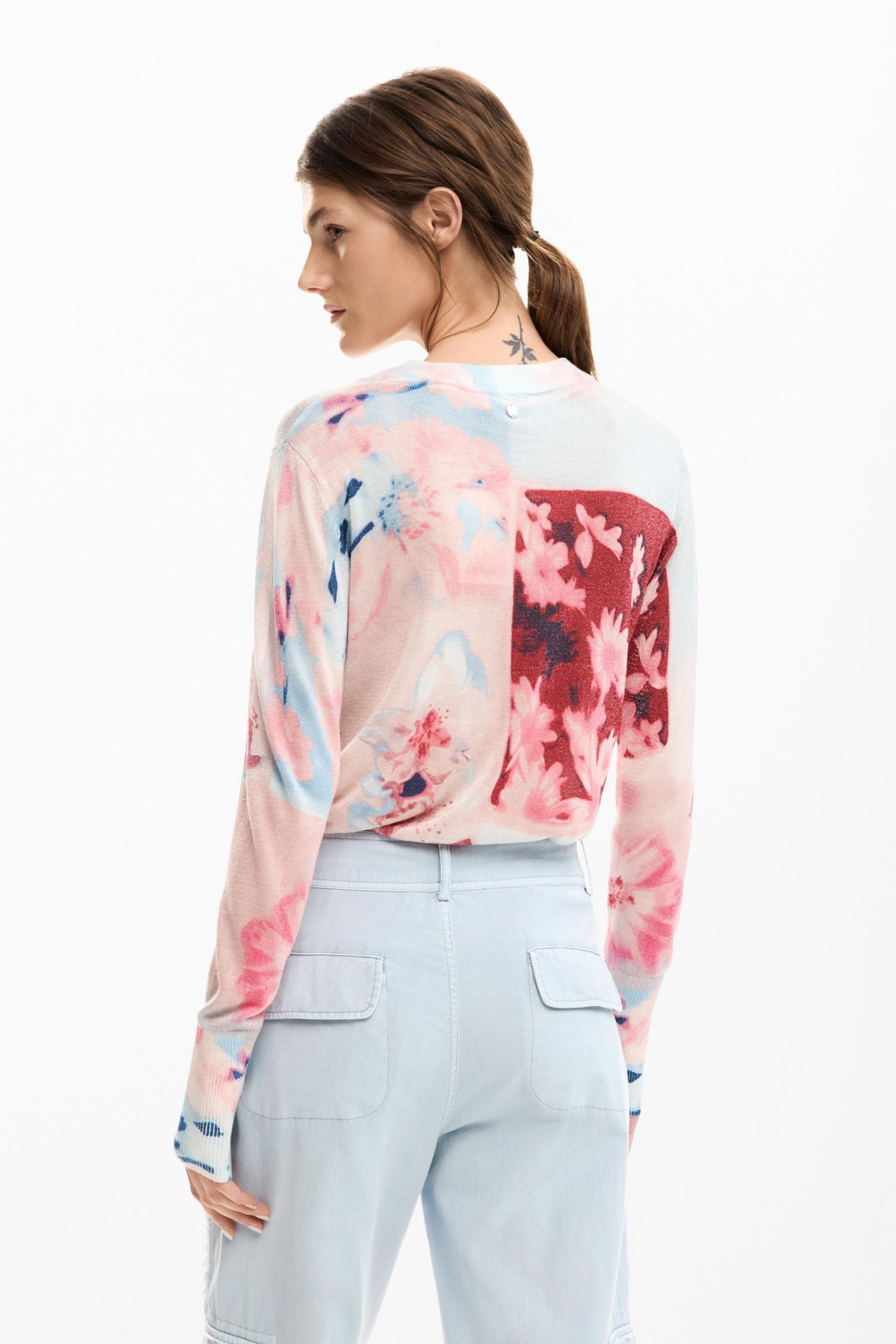 Women's Fine knit collage sweater
