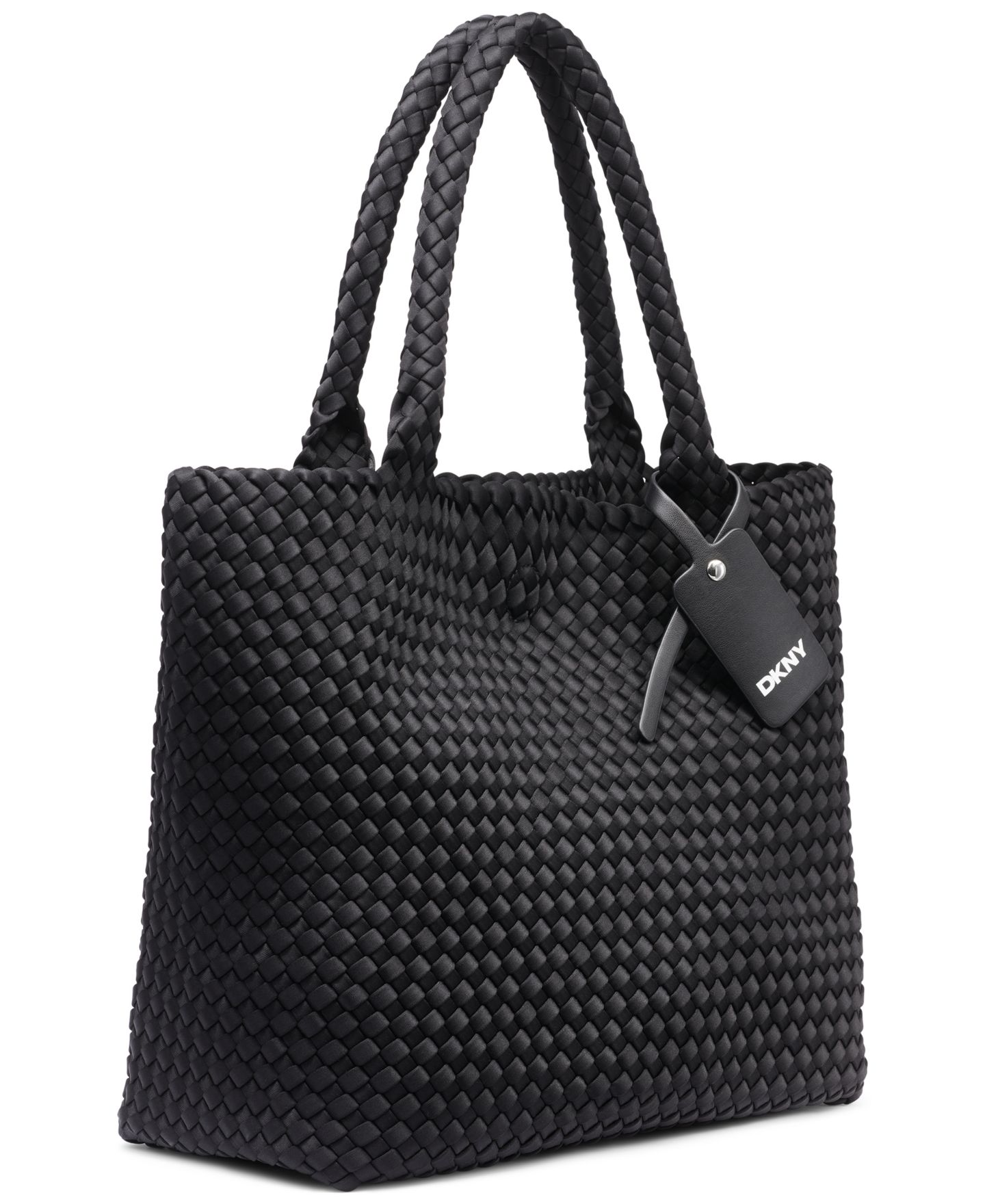 Женская сумка DKNY Giselle Large Magnet Closure, цвет: Чёрный / Серебряный — фото 3