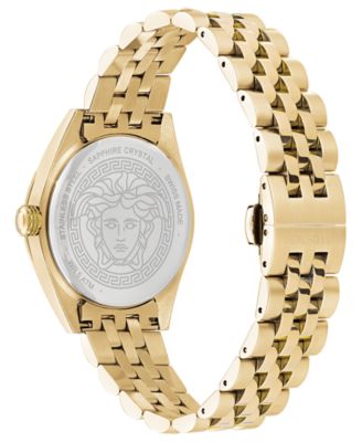 Women's V-Code Gold Stainless Steel Bracelet Watch, 36mm