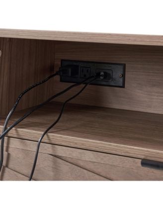 Lindley 28"W Modern 2-Drawer End Table with Charging Port and Open Shelf