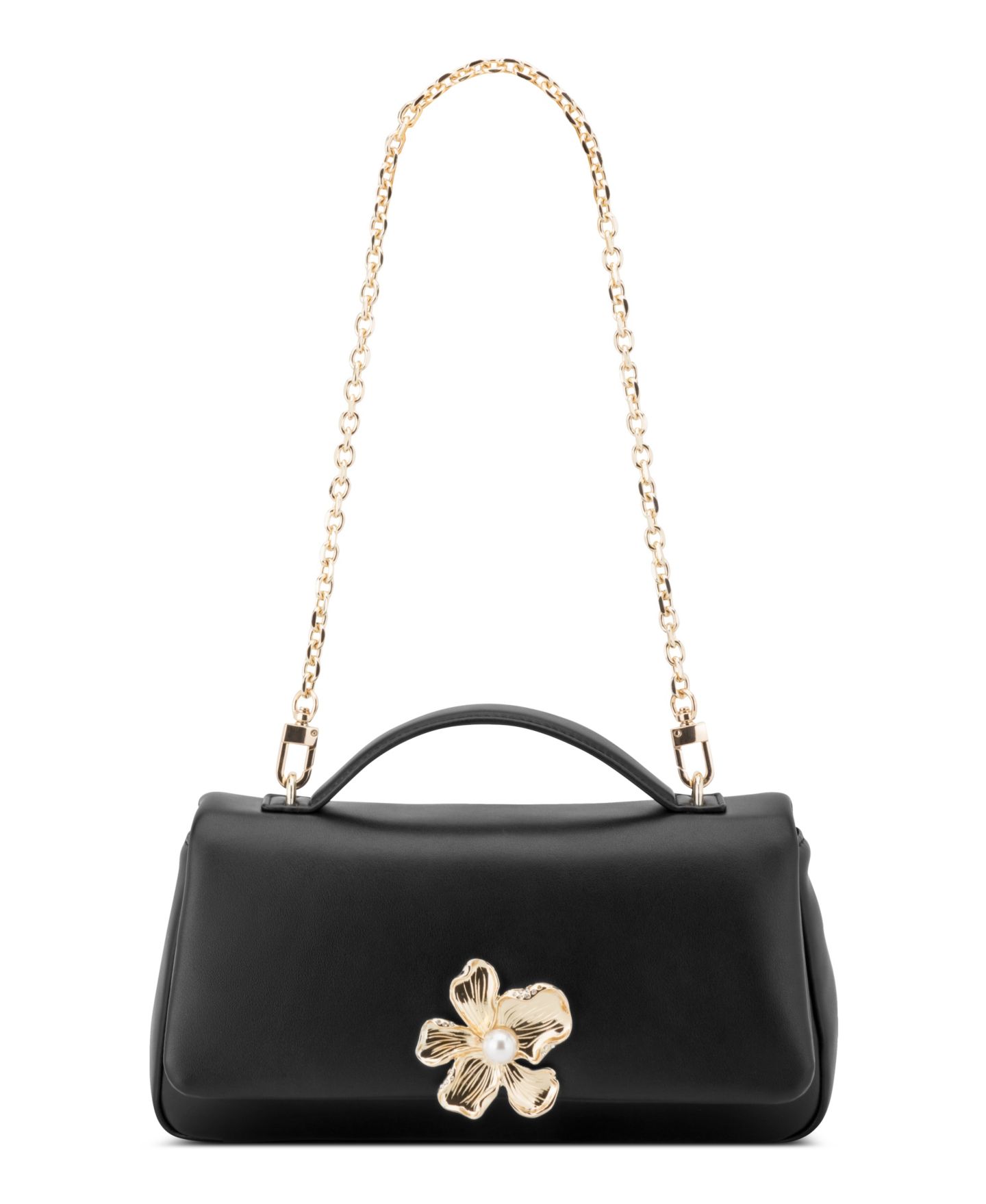 Женский клатч Nine West Georgena Small Flap Clutch Shoulder, цвет: Чёрный — фото 1