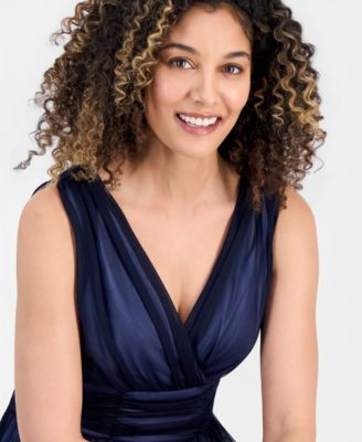 Petite Sleeveless Chiffon Dress