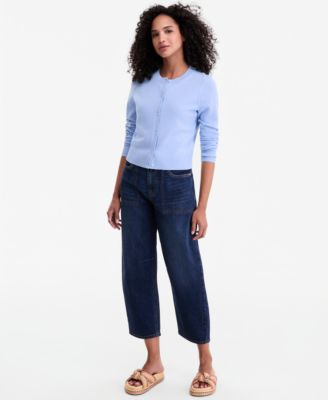 Women's Crewneck Long-Sleeve Cardigan