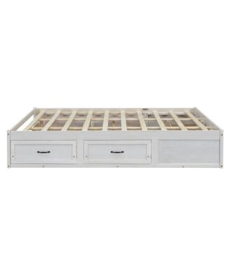 Queen Size Platform Bed with 6 Storage Drawers
