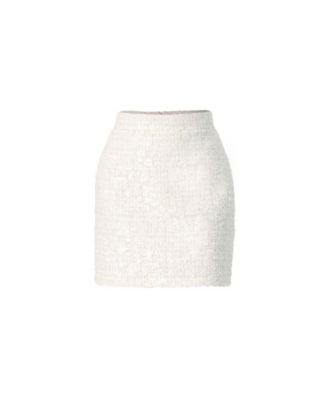 Women's Boucle Mini Skirt With Sequin Details