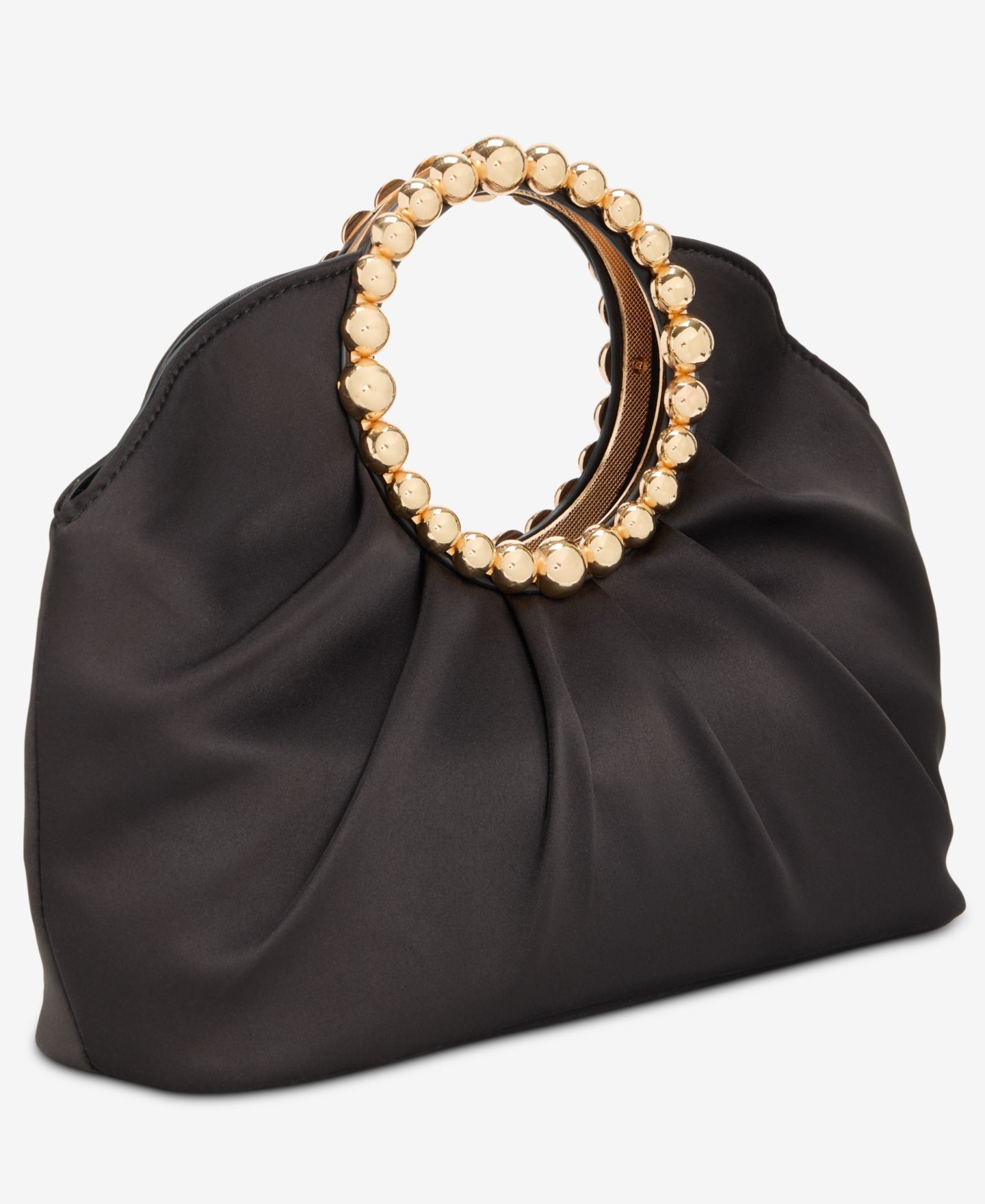 Женский клатч I.N.C. International Concepts Ring Handle Satin Clutch, цвет: Чёрный — фото 2