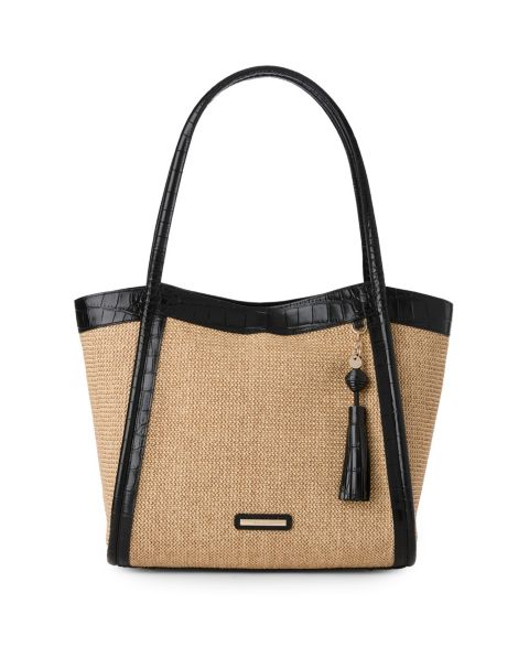 Женские Brahmin Bailee Folsom Medium Raffia Tote Bag