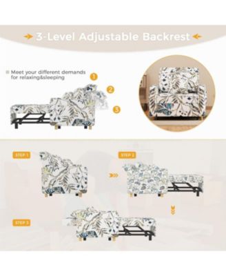 36" Sleeper Chair, Convertible Chair Bed for Adults, 3-in-1 Pull Out Sofa Chair