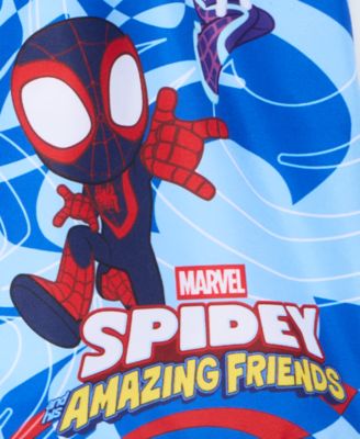 Boys' 4-7 Spidey Long-Sleeve Rash Guard & Mesh-Lined Swim Trunks, 2-Piece Swim Set