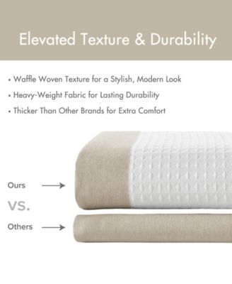 Madison Park Spa Waffle 3M-Scotchgard Shower Curtain, 72" x 78"