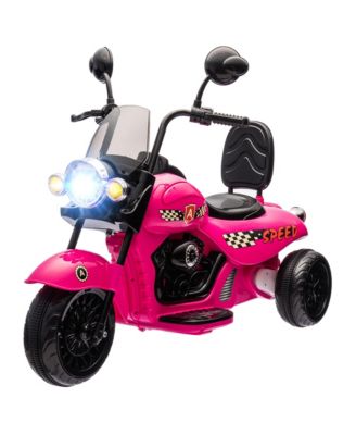 Kids 6V Electric Ride On Motorcycle with Three Wheel Stability Lights Music for Ages 3 to 5